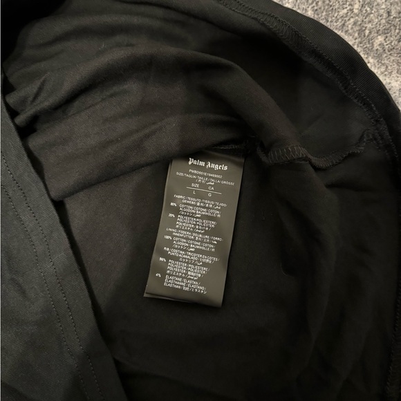 Palm Angels Black Grafitti Logo Paris Black T-Shirt Size Medium or Large - Picture 3 of 4